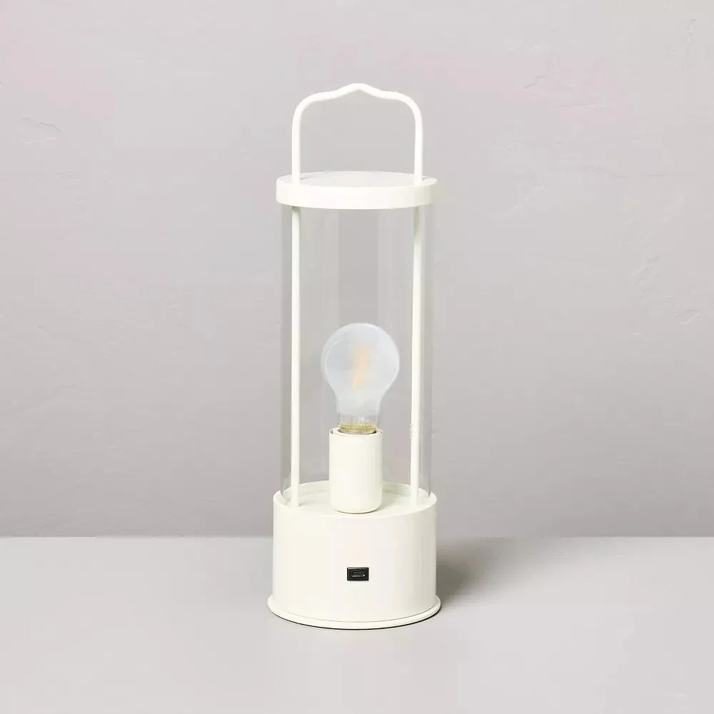 Portable LED Tabletop Lantern Cream Lamp - Hearth & Hand Magnolia, Target